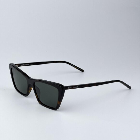 Saint Laurent SL737 MICA THIN 002 Men BRAND NEW Sunglasses Havana Grey Cat Eye - Picture 9 of 12